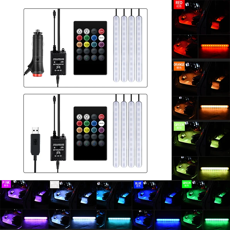 2019 Новый интерьер автомобиля RGB декоративный светильник Автомобиль окружающего