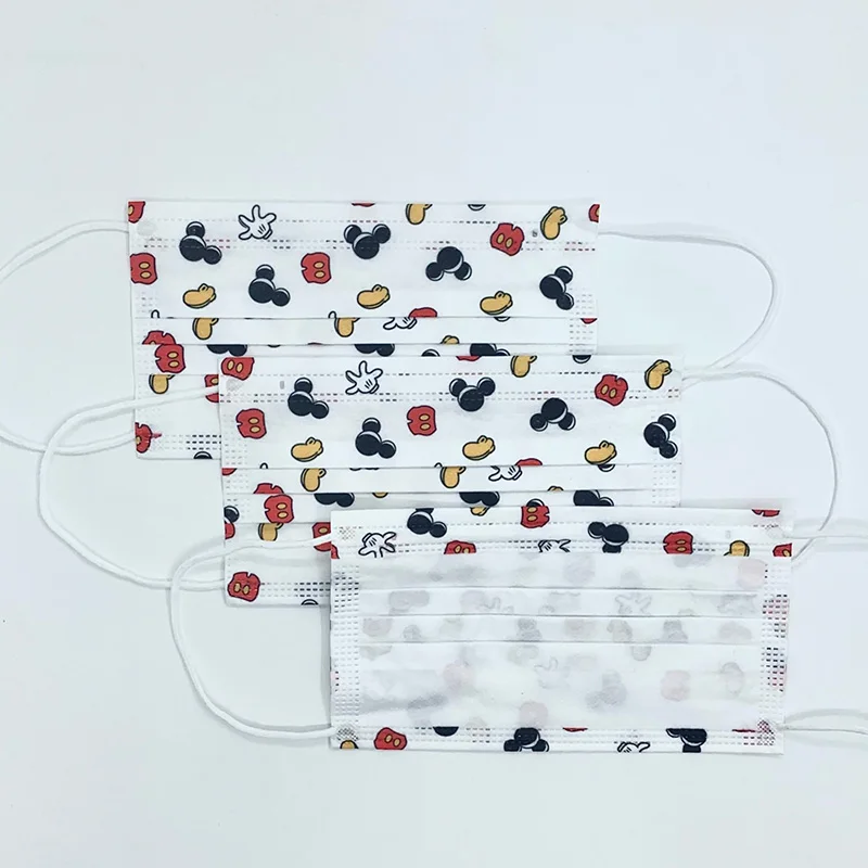 10/50 шт. одноразовые маски для лица с рисунком Микки Мауса|Маски| |