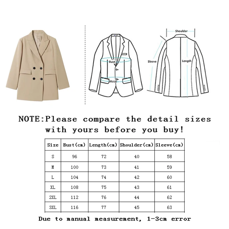 

Vangull 2021 Autumn Blazer Women Single Breasted Oversized Suit Jacket Office Ladies Loose Plus Size Long Sleeve Out Wear Blazer