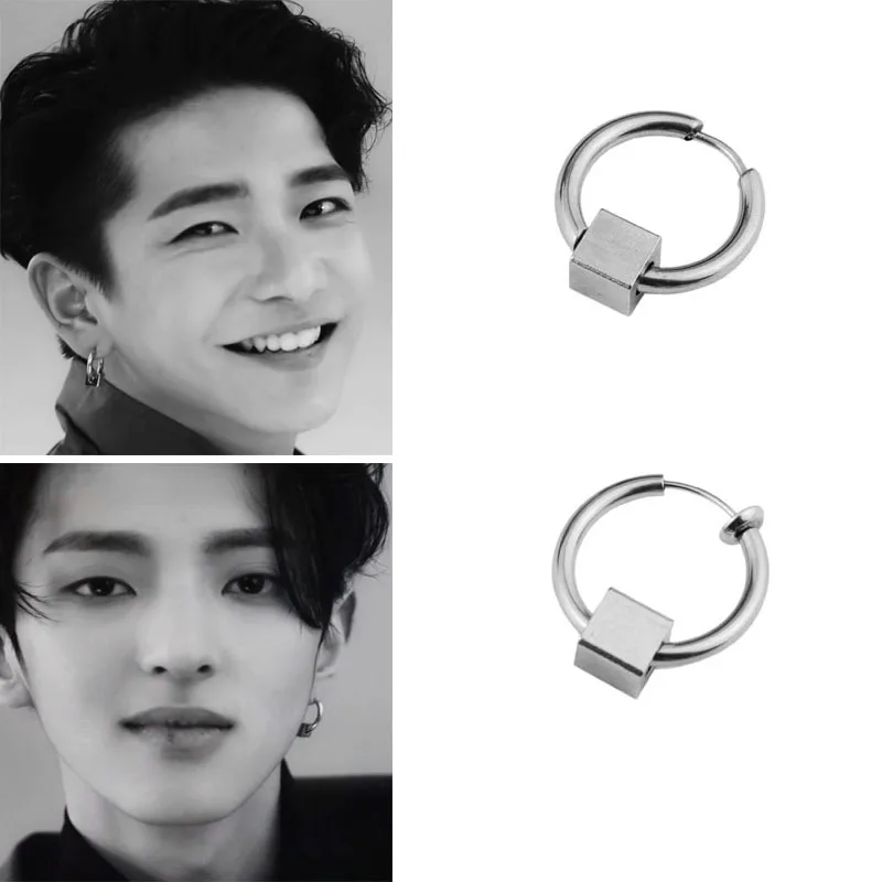 Модные Коробочные серьги из нержавеющей стали для мужчин и женщин не выцветают