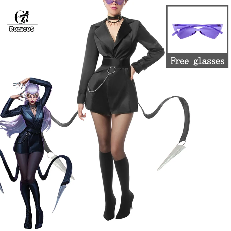 ROLECOS круче кДа Evelynn Косплэй костюм Лига Легенд игра сексуальный с котом Для женщин