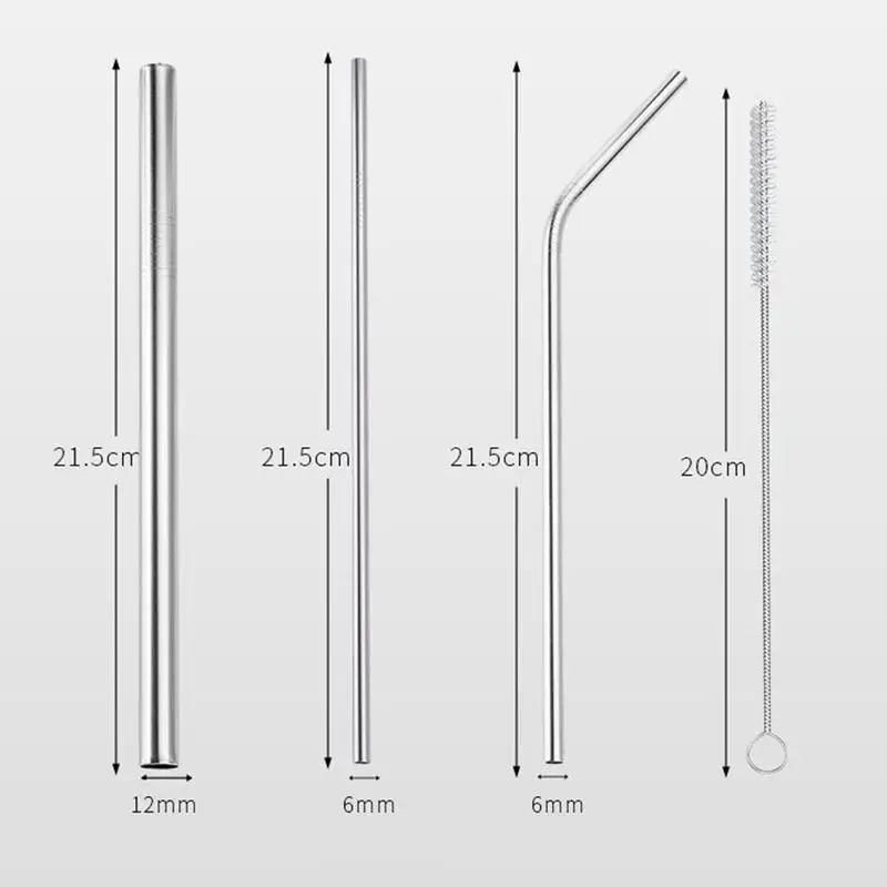 

Steel Straws, Beverage Coffee Milk Tea Straws, Straws Set Environmental Protection D7E4