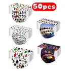 Маски одноразовые детские с милым мультяшным принтом, 50 шт.