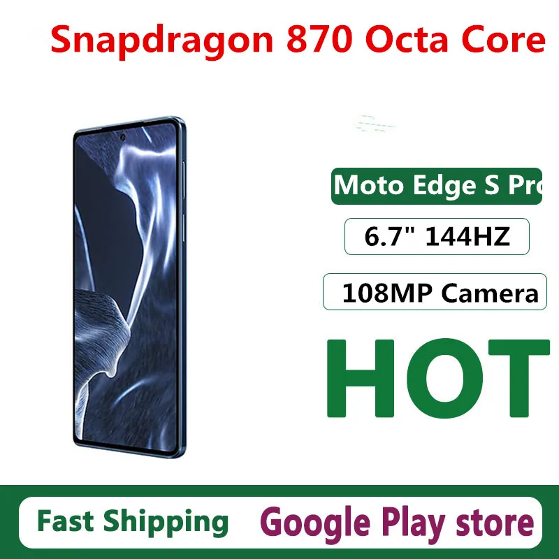 Смартфон Motorola Moto Edge S Pro телефон с идентификацией по отпечатку пальца Snapdragon 870 Android