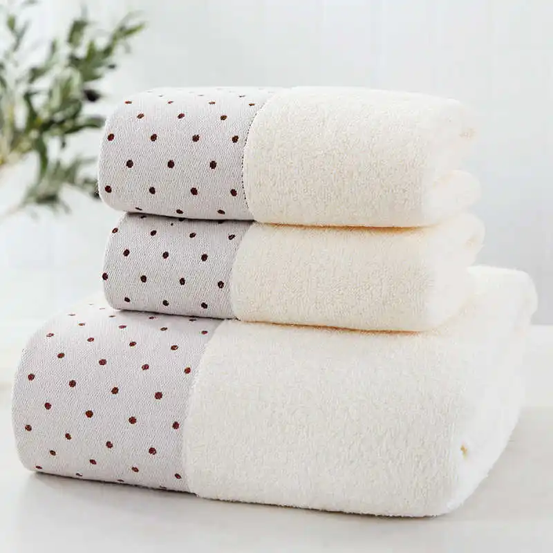 

100% Cotton Bath Towel Set For Adult Solid Colors Knitted Absorbent Face Hand Towels Sport Terry Washcloth Travel Beach Towel