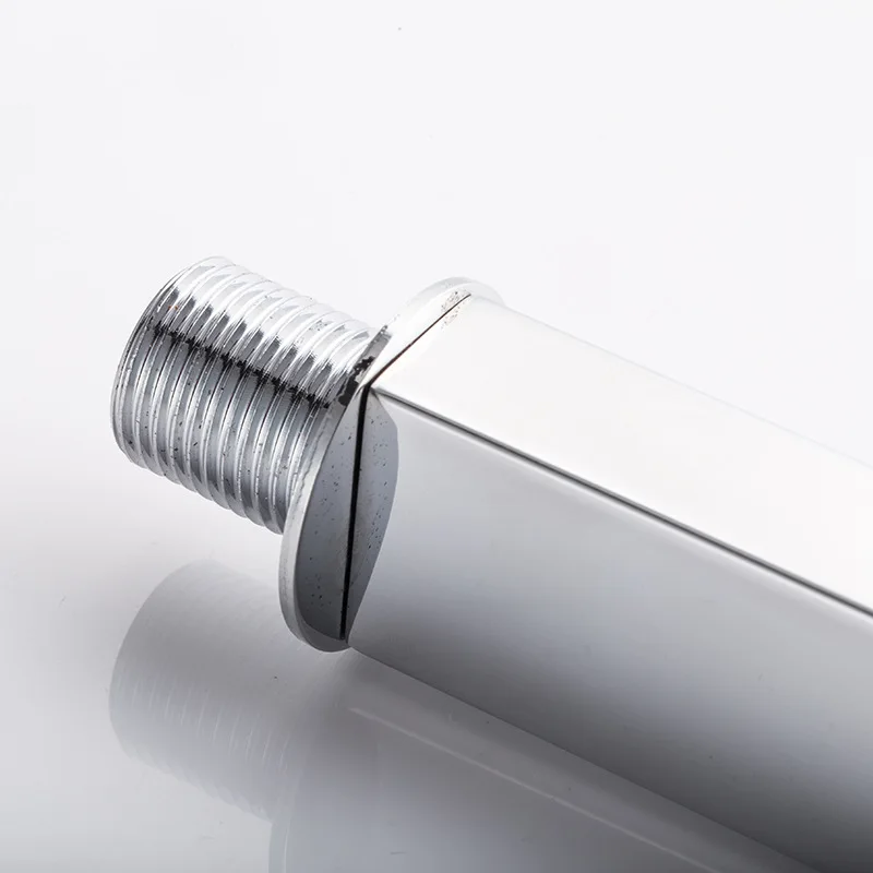 1pcs stainless steel square shower arms extend water inlet tubes wall mounted shower head pipe for bathroom hardware accessories free global shipping