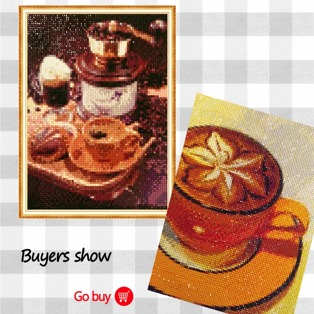 Evershine Diamond Embroidery Coffee Cups Painting Cross Stitch Kit 5D DIY Rhinestone Mosaic Home Decor New Year's Gift | Дом и сад