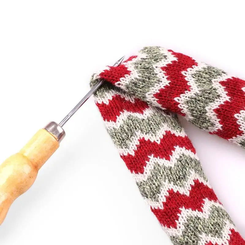 Ручной БРОШЮРОВЩИК Awl для шитья деревянных ручек инструмент ремонта кожаных