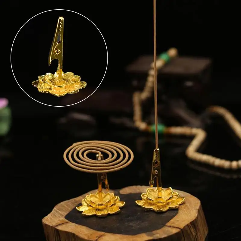 Катушки благовоний зажим держатель цветок рамка металлические Религиозные