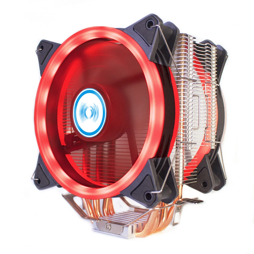 

Quiet RGB CPU Cooler Cooling 4 Heatpipes 120mm LED For Intel LGA 1155 1156 1356 1366 2011 AMD AM4 AM3 AM2 130W Silent Heat Sink