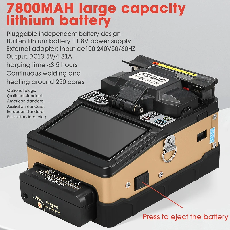 Сварочный аппарат для оптоволокна COMPTYCO автоматический сварочный золотистого