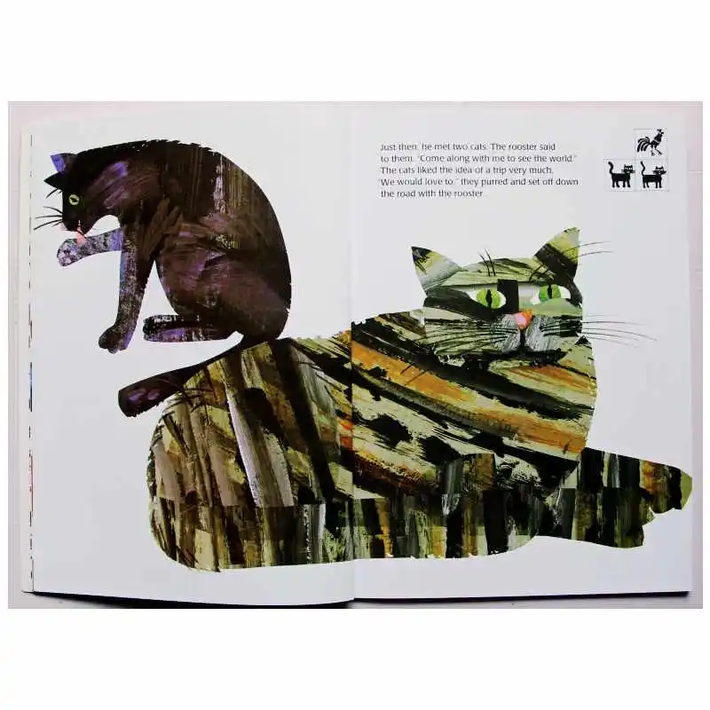 Rooster's Off to See the World By Eric Carle обучающая английская книга с картинками карта история