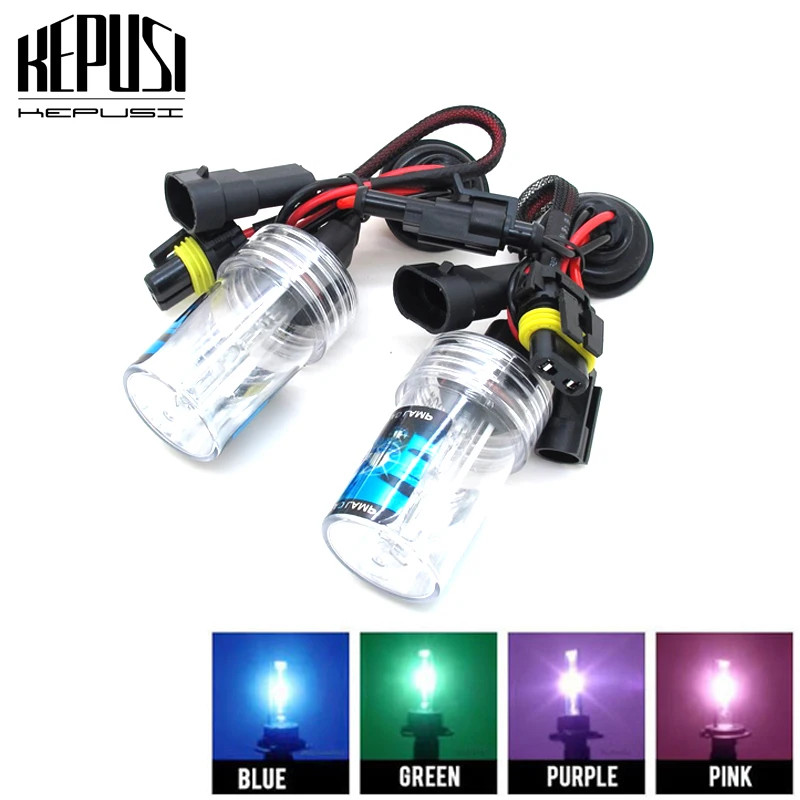 

2x 35W H3 4300K 6000K 8000K HID Xenon Bulbs Car Driving hid Headlight Bulb Fog Light 12V H3 xenon white Purple Pink Green Blue