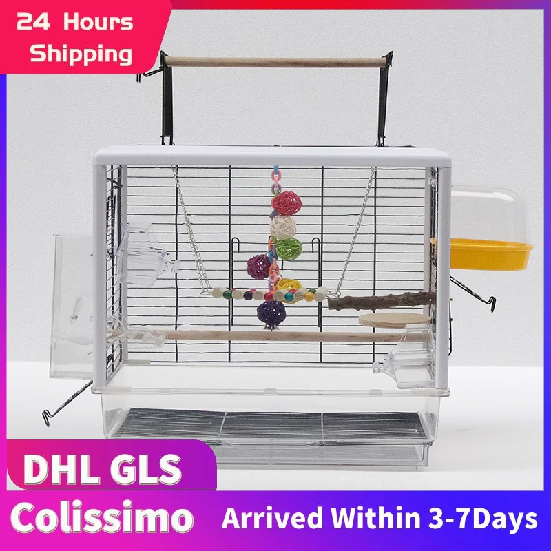 

Fast Delivery Metal Large Pet Bird Cage Indoor Outdoor Breeding Ornamental Parrots Macaw Cockatiel Bird Pet Nest Supplies HWC