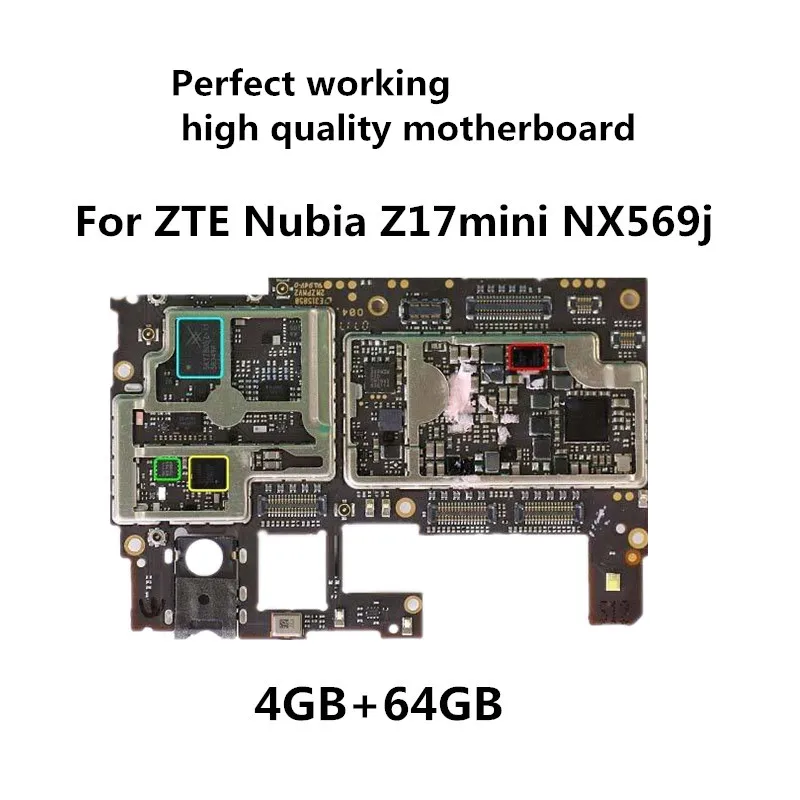 Оригинальная разблокированная материнская плата для ZTE Nubia Z17mini NX569j 4 Гб ОЗУ + 64 ПЗУ