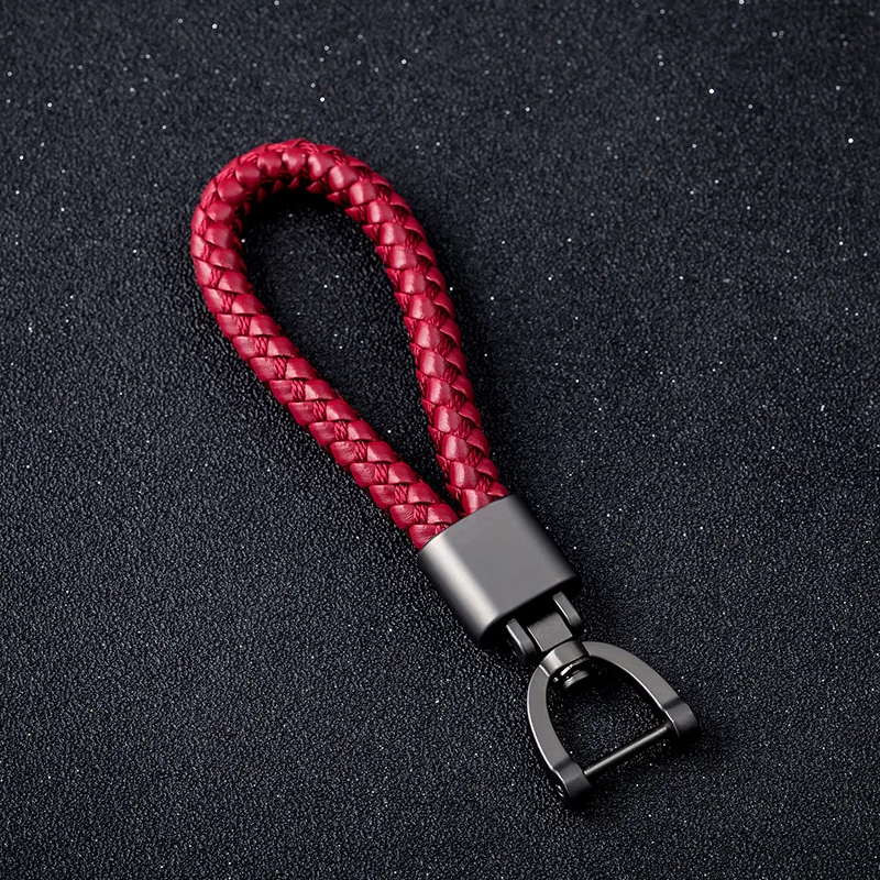 For mazda cx5 Car Accessories Leather Braided Rope Keychain Keyring For Volvo XC90 S60 V40 V50 XC60 C30 V60 XC40 for passat b6 images - 6