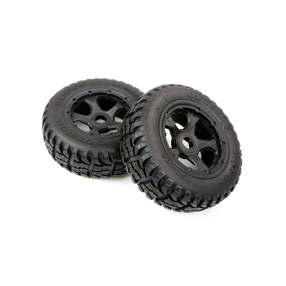 

All-terrain Front 190*65 or Rear 190*75 Wheel Tyre Assembly Fit for 1/5 HPI ROVAN ROFUN KM BAJA 5T 5SC Buggy 2.0 Rc Car Parts