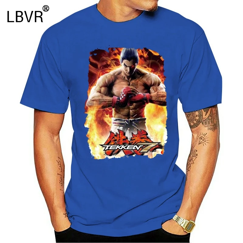 Новые Tekken 7 Kazuya Mishima Game мужские персональные черные футболки|Мужские футболки| |
