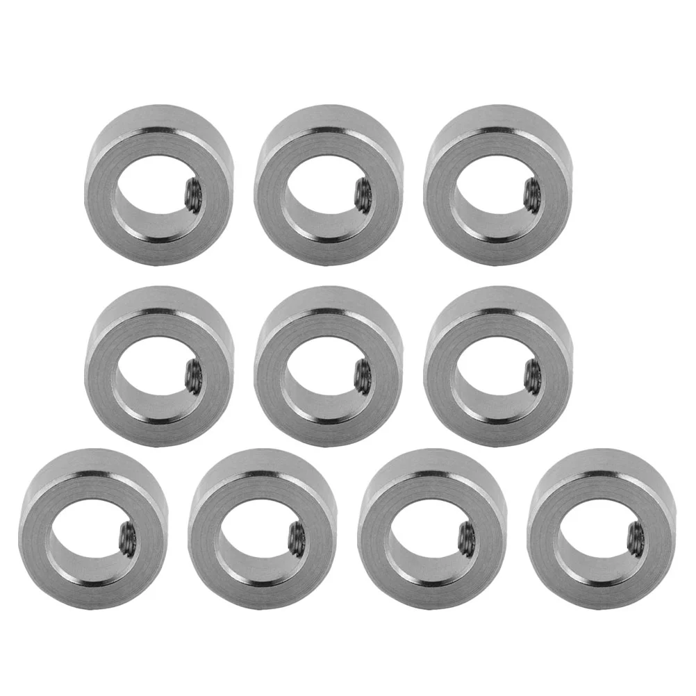 

10pcs Lock Collar Lead Screw Silver Stainless Steel Lock Ring for 3D Printer