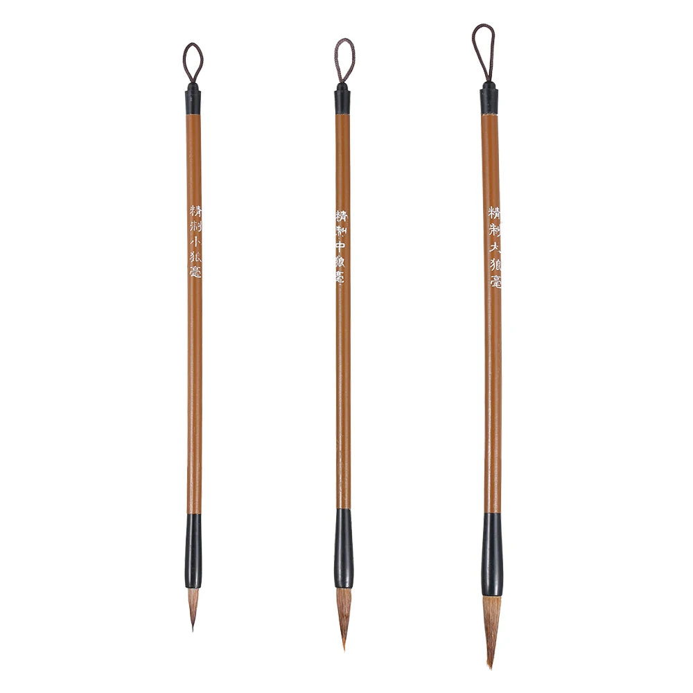 3 шт набор кистей Шариковая ручка деревянная гладкая для новых пользователей
