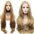 Парик женский Синтетический на шнуровке, средней части шелковистые прямые кудрявые, с волнистыми волосами для косплея
