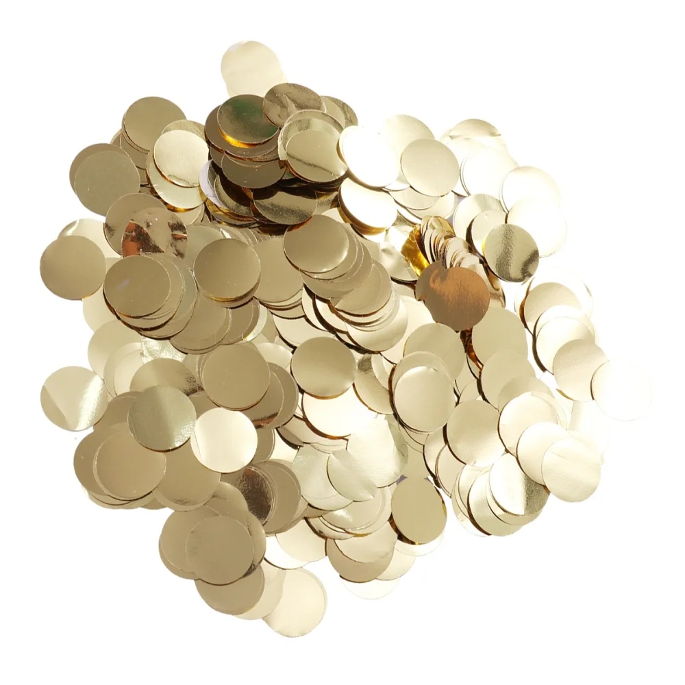 

1 Pack Romantic Paper Confetti Round Cuttings Paper Cuttings Table Throwing Confetti for Wedding Party (Golden)