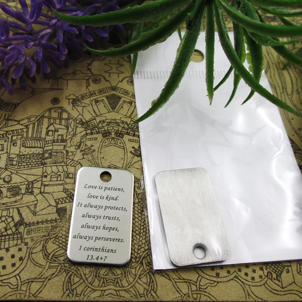 10 шт. любят терпеливо добры из нержавеющей стали шармы 5 стилей на выбор сделай