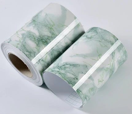 Marble Light Green Практичное водостойкое основание декоративная настенная наклейка пленка самоклеющаяся линия талии гостиная мраморные обои границы наклейки - Цвет: Marble Light Green
