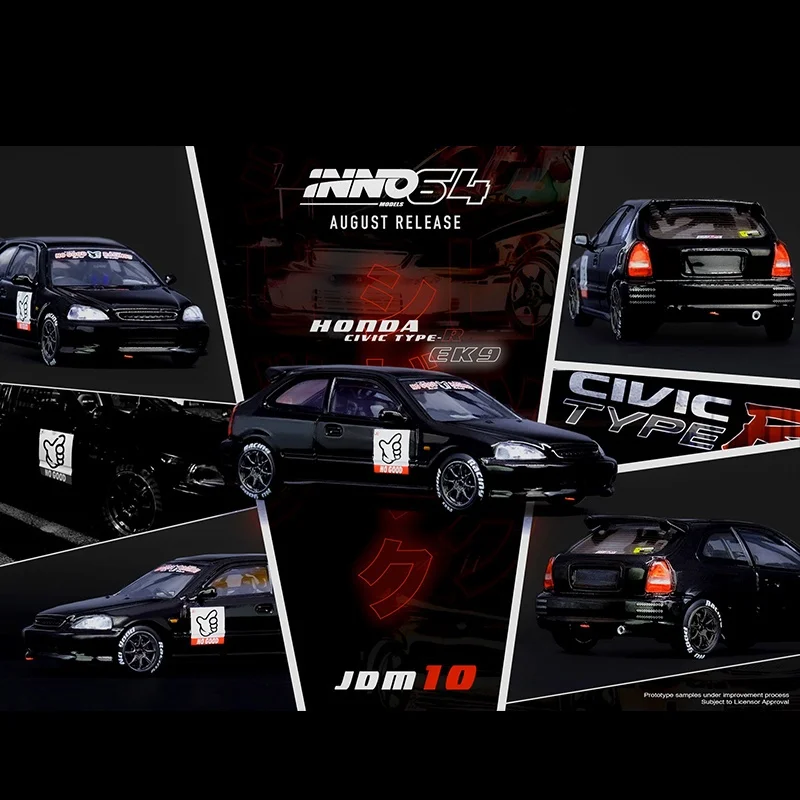 

INNO 1:64 HONDA CIVIC Type-R EK9 Limited Collector Edition Metal Diecast Model Toy Gift