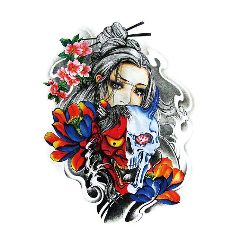 Водостойкая Временная тату-наклейка большой цветок на руку | Красота и здоровье