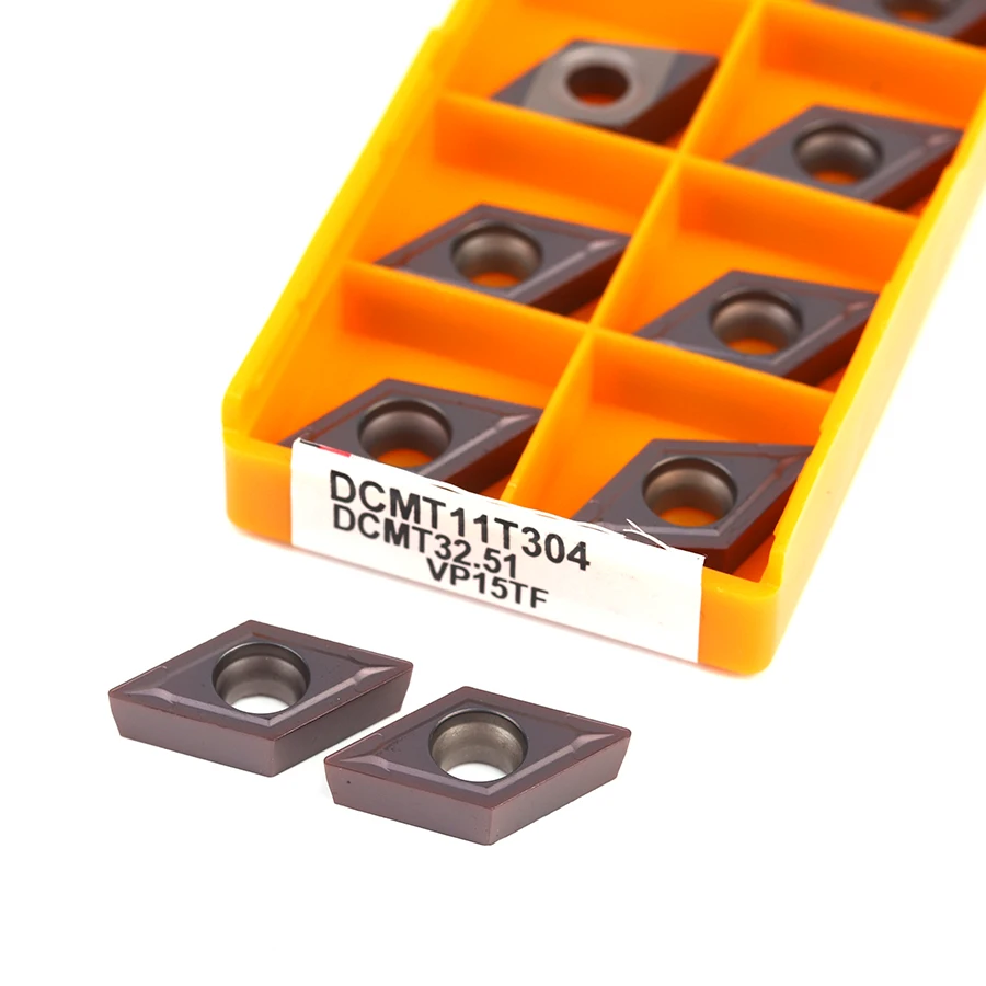 Токарный станок DCMT11T304 DCMT11T308 VP15TF UE6020 US735 твердосплавный ромбовидный токарный с