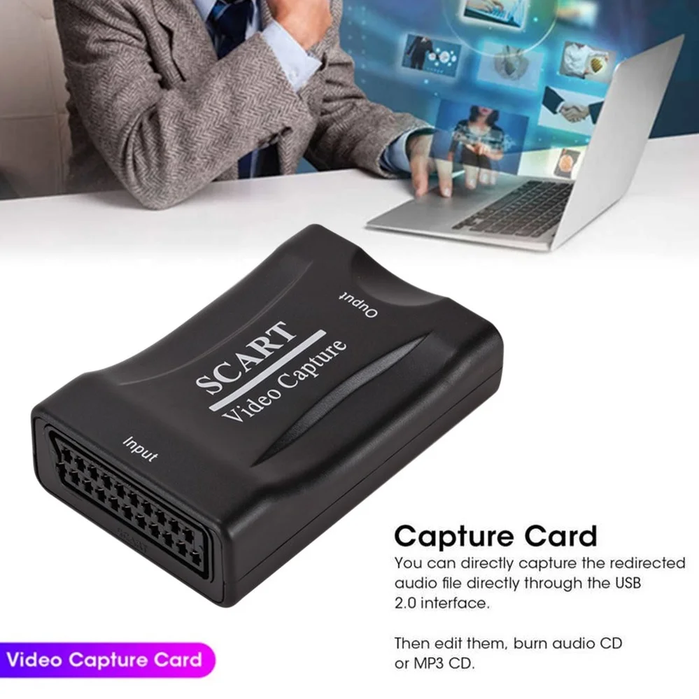 Карта видеозахвата PzzPss USB 2 0 Scart записывающая коробка для PS4 игр DVD видеокамер