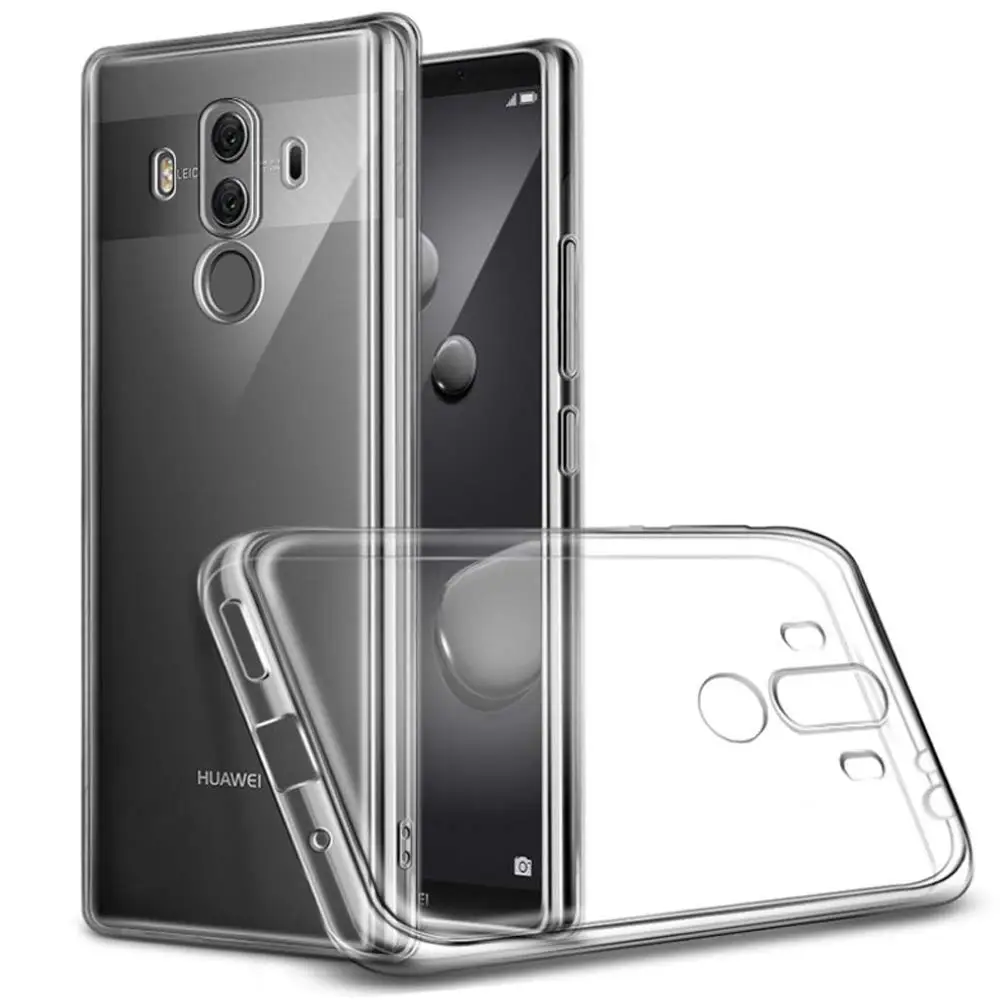

Silicon Case Phone Back Cover for Huawei Mate 9 10 20 Pro Soft TPU Clear Transparent 360 Shockproof Armor for Mate 20 Pro Capa