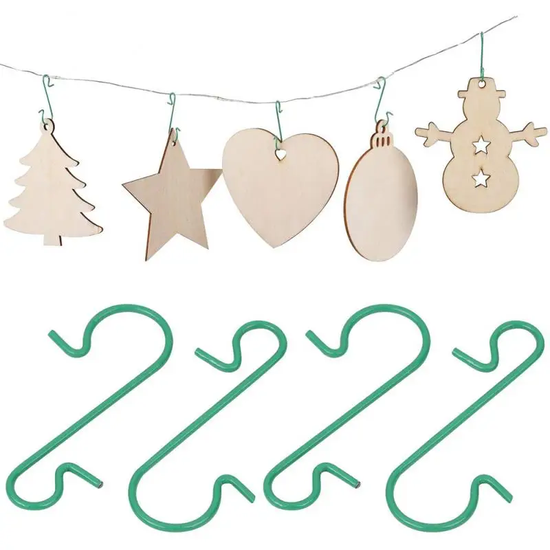 

100pcs/lot Christmas Wreath Hooks For Christmas Tree Hanging S-Shaped Hook For Christmas Tree Decor Hook Supplies For Home Party