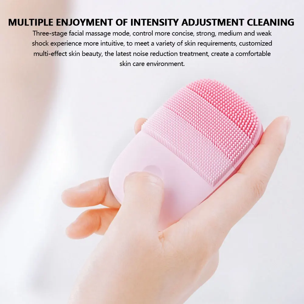 Sonic электрическая Очищающая щетка для лица массажер умный водонепроницаемый