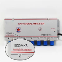 1 in 6 out catv cable digital tv video signal amplifier amp booster splitter broadcast equipments tv divider shipping us eu plug