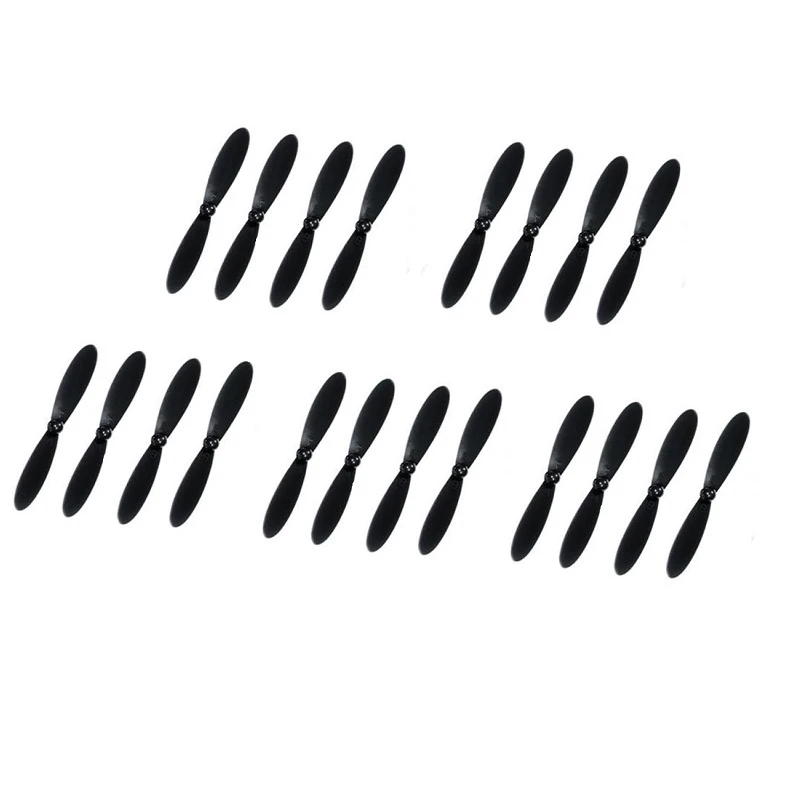 5 комплектов пропеллеров для Hubsan X4 H107P H107C + H107D + PLUS Запчасти для радиоуправляемого вертолета H107D +-02, оригинальные лопасти