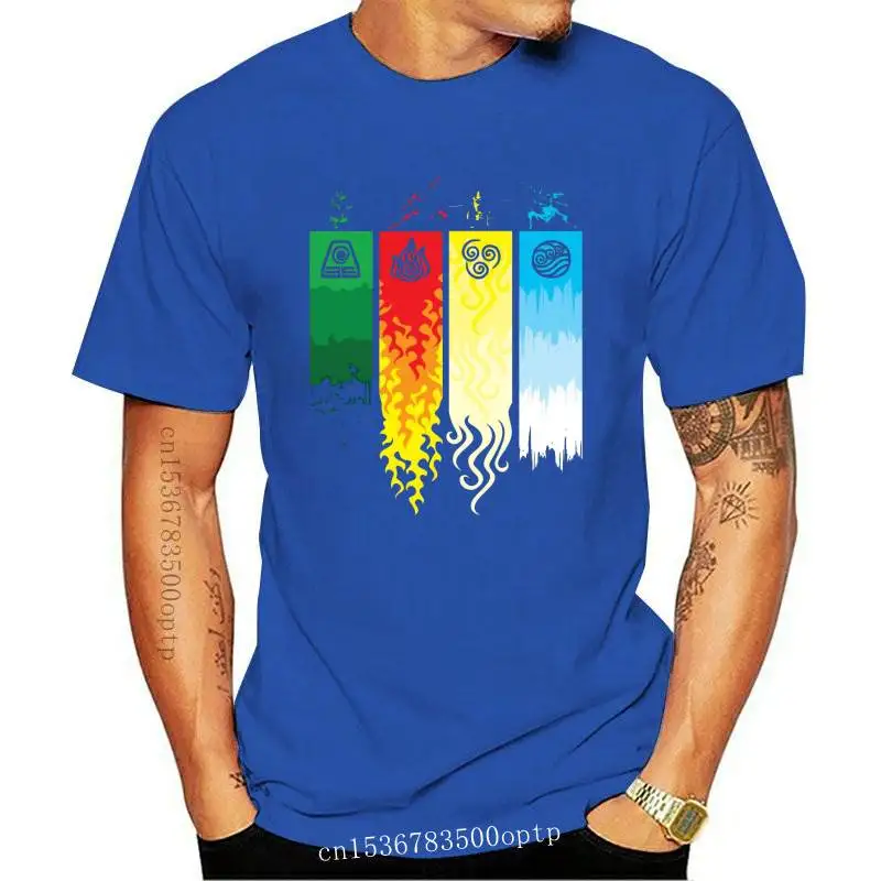 Мужская Аватара футболка с надписью Last Airbender хлопковые футболки коротким рукавом