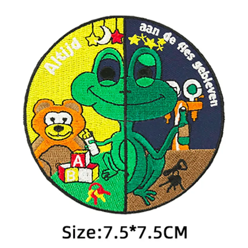 2021 новые вышитые эмблемы Oeteldonk лягушки нашивки Значки для голландского карнавала