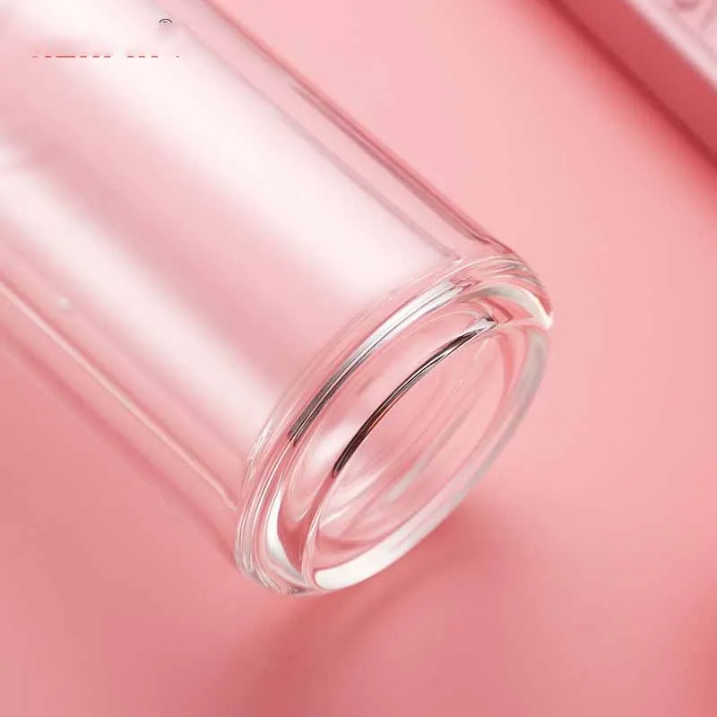 One button tea separation double glass filter portable lady flower tool 210ML | Дом и сад