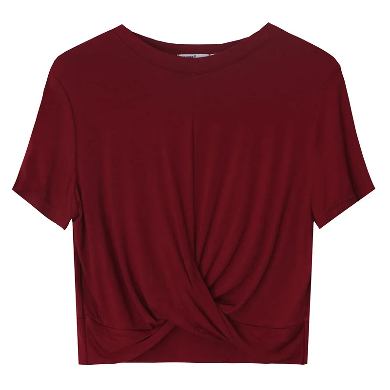 Yoga Short Sleeve T-shirt Women's Sexy Open Navel Short Fitness Clothes Running Training Quick Drying Sports Top