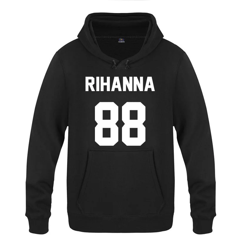 Мужские толстовки с капюшоном Music Rock RIHANNA 88 флисовая мужская кофта-худи принтом