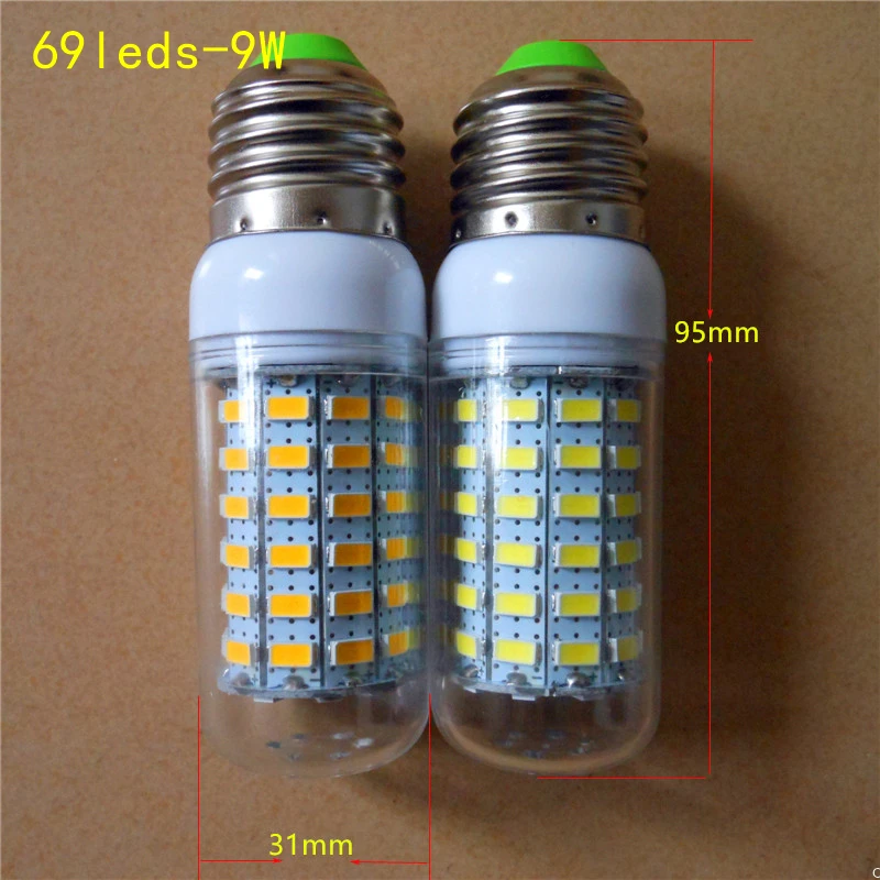 E27 SMD5730 AC220V AC230V AC240V 6 Вт 7 9 10 15 светодиодные лампы Люстра кукурузные заменить