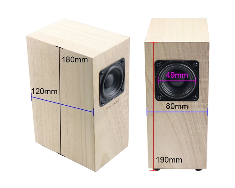 GHXAMP Full Range Wooden Speakers Hifi 2.0 Treble Midrange Bass Balance Clear Passive Loudspeaker Stereo Home Theatre 4ohm 2pcs