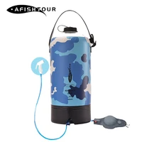 10l pvc pressure shower bag with foot pump lightweight travel water storage portable outdoor camping beach bath water bag