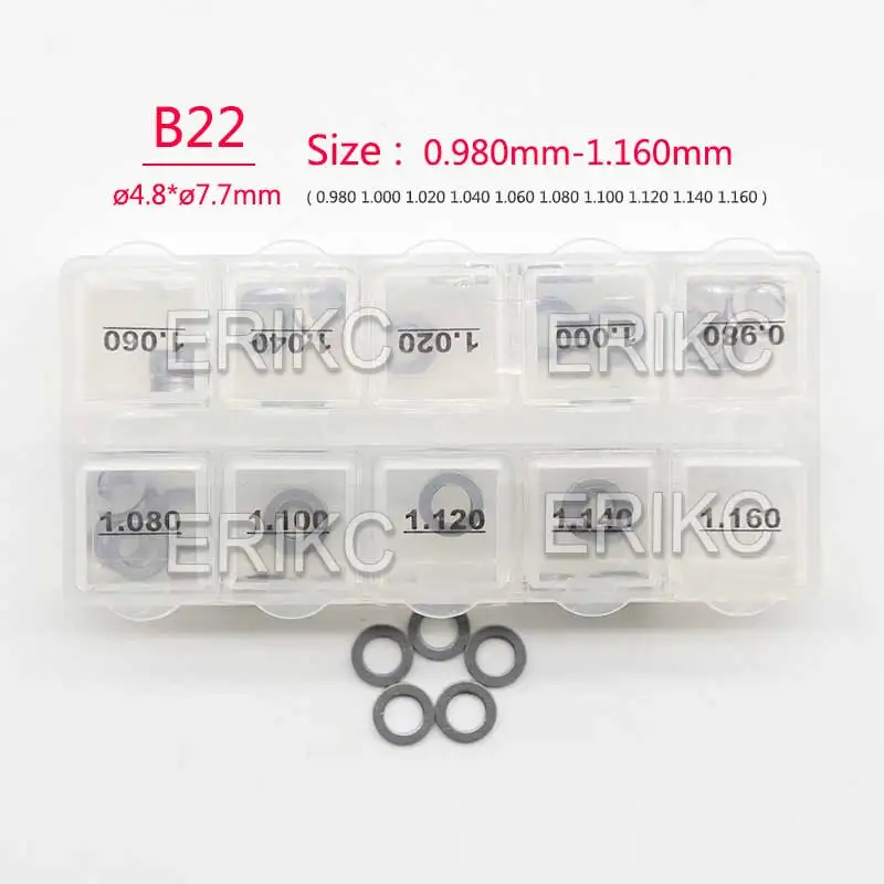 

ERIKC B17 50PCS SIZE (0.98mm-1.16mm) Common Rail Diesel Injector Washer Needle Valve Shims FOR BOSCH Injector Shims Kit
