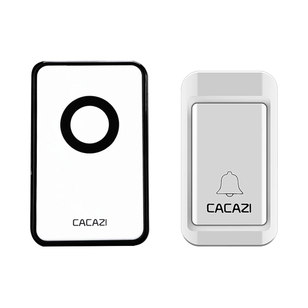 

CACAZI Self-powered Wireless Doorbell Waterproof No Battery LED Home Cordless Ring Bell Distant US EU Plug Chime Doorbell 220V
