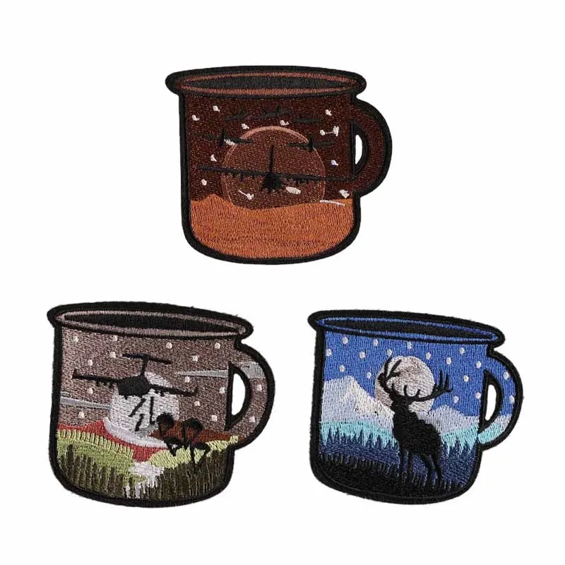 

Interesting Landscape Embroidery Appliques Can Be Customized Fashion Embroidery Patches DIY Decorative T-shirt Iron On Patches