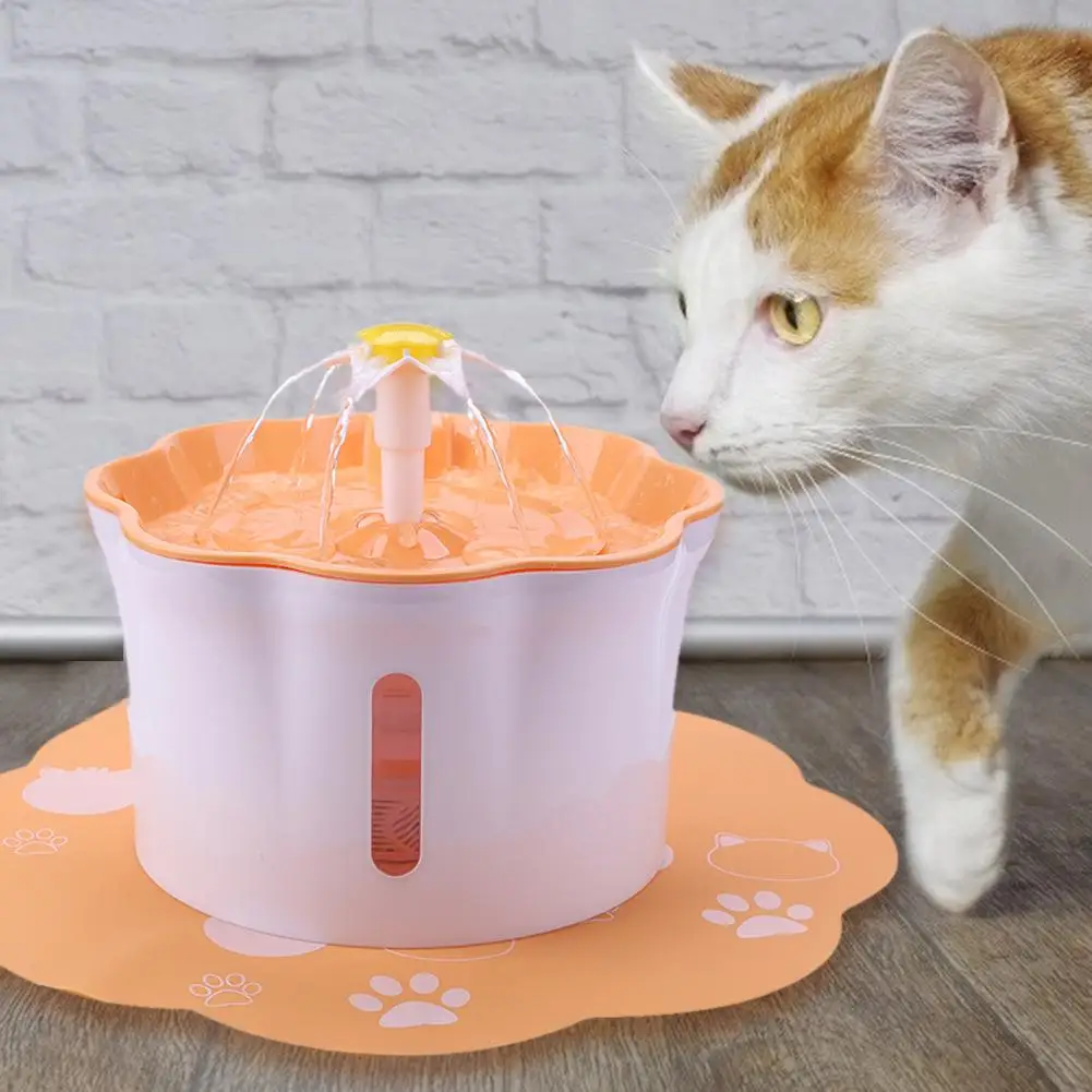 2.6L цветок лилии Форма Pet Cats автоматический дозатор питьевой воды поилка фонтан