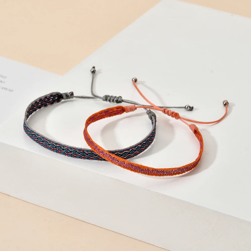 

ZMZY Bohemian Tibetan Woven Rope Bracelets for Women Men Stacking Adjustable Lucky Rope Knot Bracelet Jewelry Gift Wholesale